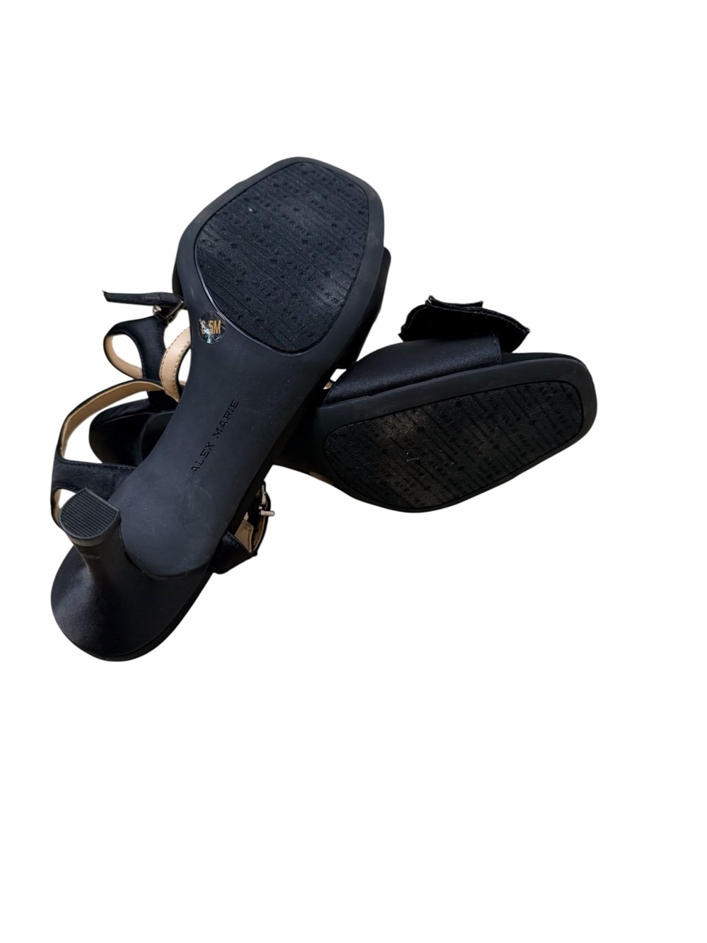 Alex Marie Satin New Bow Tie Heels. - Picture 5 of 5